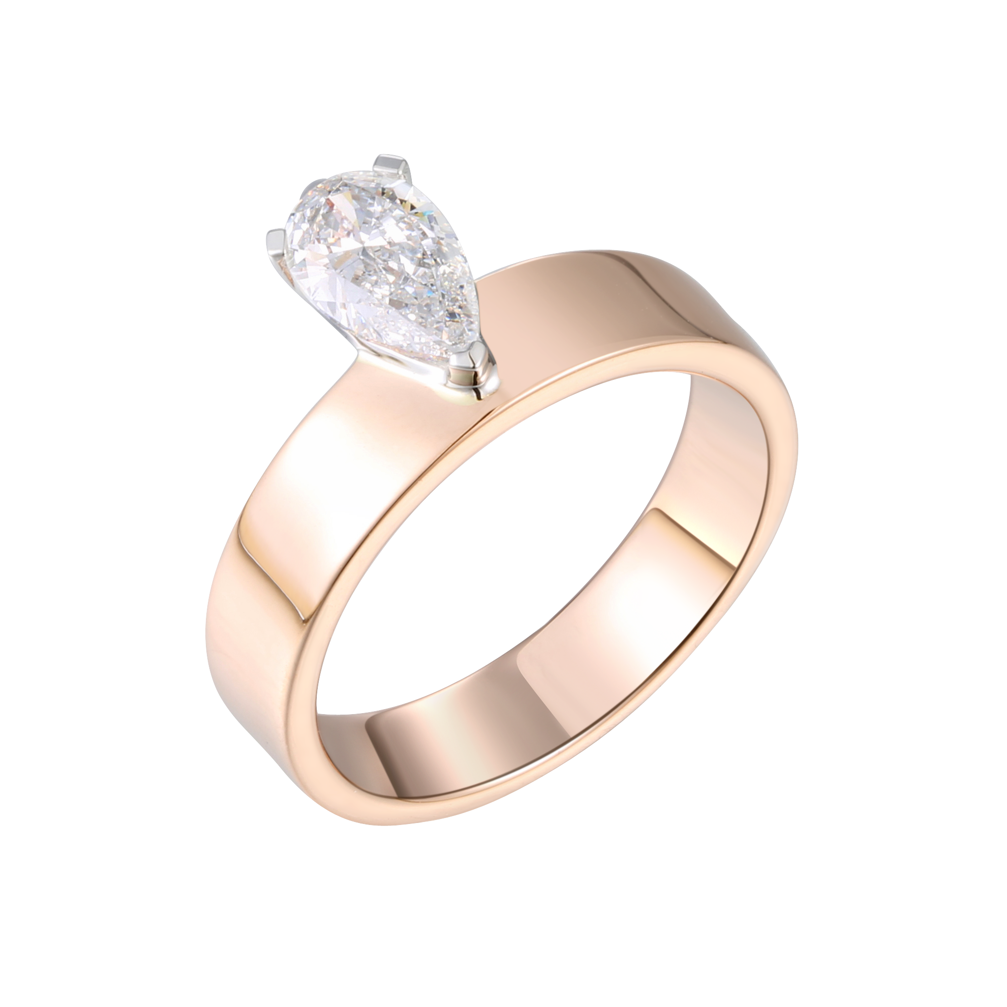 Pear shaped statement ring